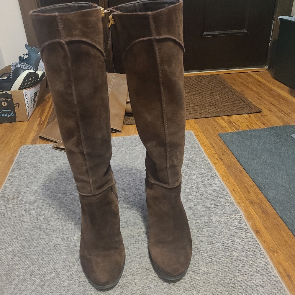 Franco Sarto Brown Suede Boots Sz 8.5M